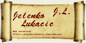 Jelenko Lukačić vizit kartica
